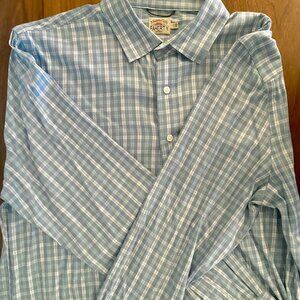 Faherty Men's Buttondown - Blue and White plaid